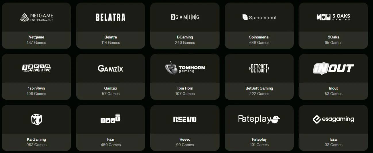 cashwin casino providers